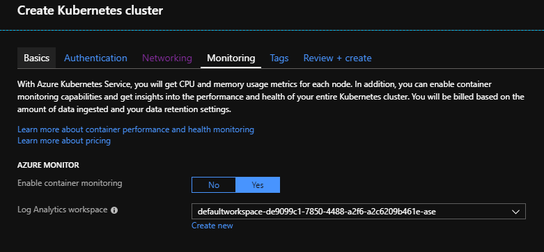 AKS Cluster Monitoring